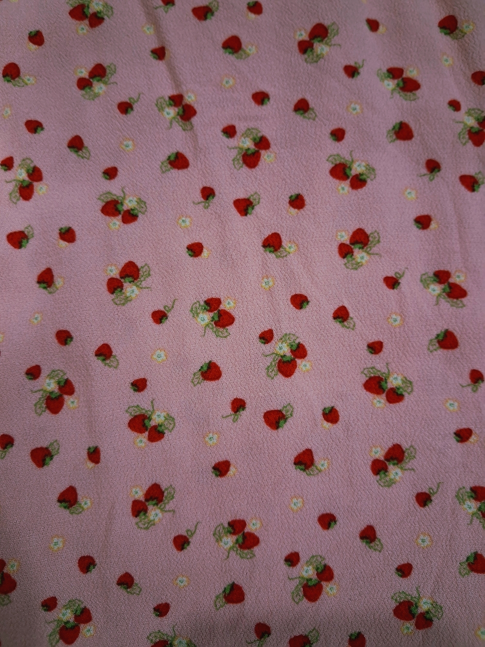Pink Strawberry Print Ruffle Sundress - Picture 2 of 3